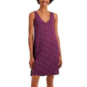 Alfani Women's Sz XS Knit V-Neck Chemise Nightgown Painted Spots